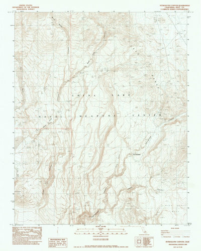United States Geological Survey Petroglyph Canyon, CA (1982, 24000-Scale) digital map