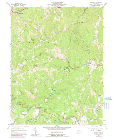 United States Geological Survey Petroleum, WV (1957, 24000-Scale) digital map