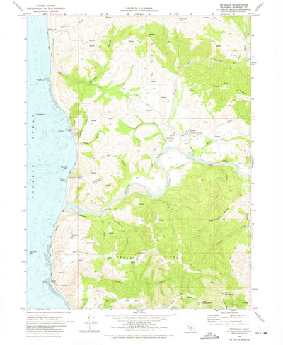 United States Geological Survey Petrolia, CA (1969, 24000-Scale) digital map