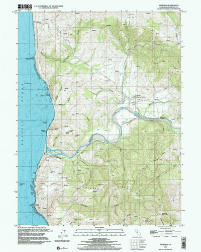 United States Geological Survey Petrolia, CA (1997, 24000-Scale) digital map