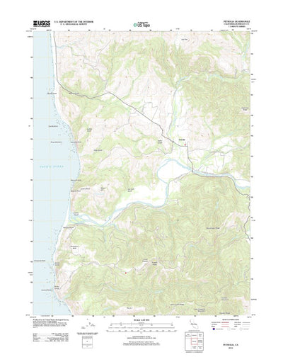 United States Geological Survey Petrolia, CA (2012, 24000-Scale) digital map