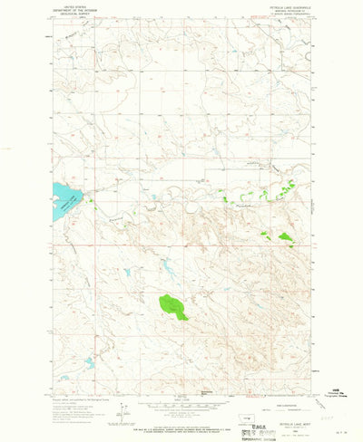 United States Geological Survey Petrolia Lake, MT (1963, 24000-Scale) digital map