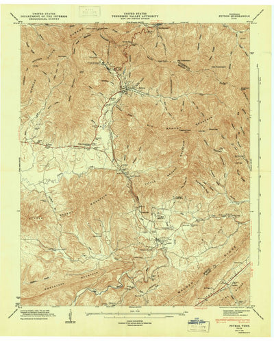 United States Geological Survey Petros, TN (1946, 24000-Scale) digital map