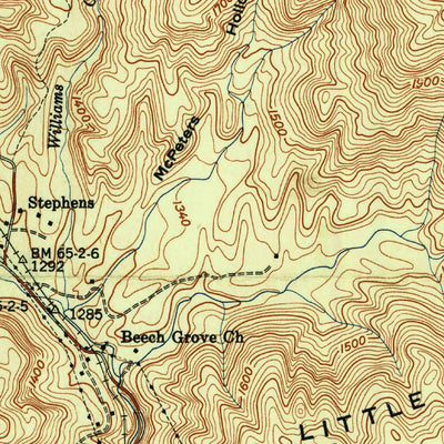 United States Geological Survey Petros, TN (1946, 24000-Scale) digital map
