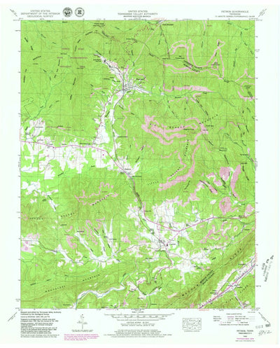 United States Geological Survey Petros, TN (1952, 24000-Scale) digital map
