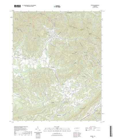 United States Geological Survey Petros, TN (2022, 24000-Scale) digital map