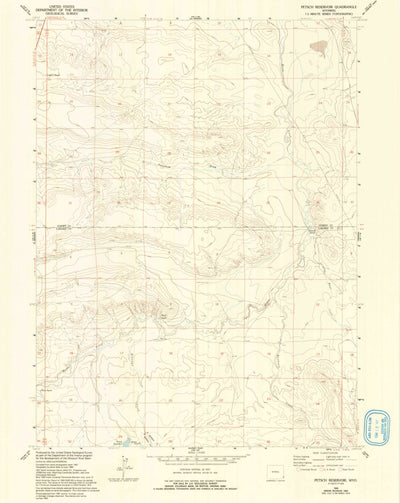United States Geological Survey Petsch Reservoir, WY (1960, 24000-Scale) digital map