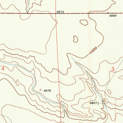 United States Geological Survey Petsch Reservoir, WY (1990, 24000-Scale) digital map