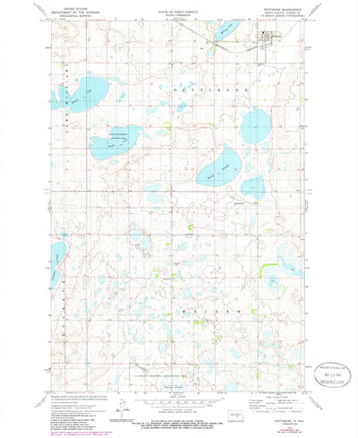 United States Geological Survey Pettibone, ND (1972, 24000-Scale) digital map