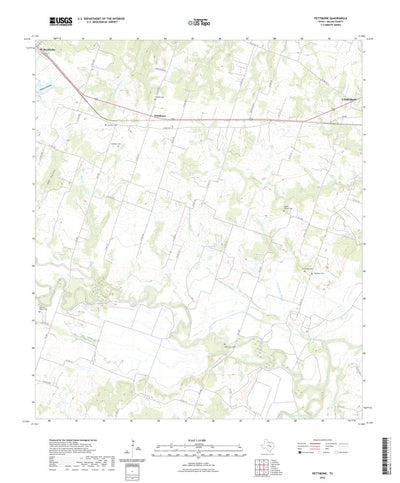 United States Geological Survey Pettibone, TX (2022, 24000-Scale) digital map