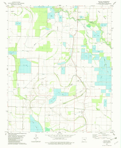 United States Geological Survey Pettus, AR (1982, 24000-Scale) digital map
