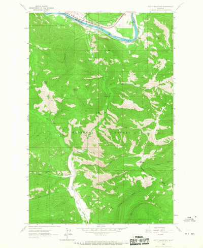 United States Geological Survey Petty Mountain, MT (1964, 24000-Scale) digital map