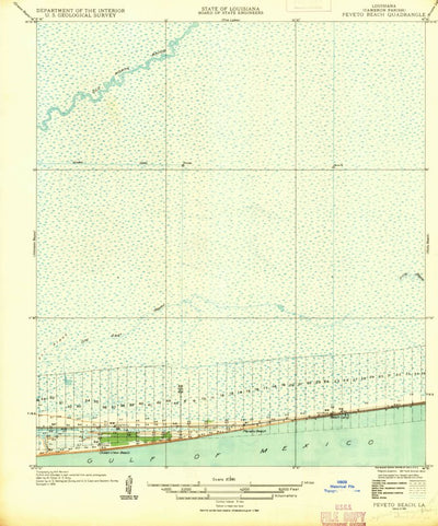 United States Geological Survey Peveto Beach, LA (1935, 31680-Scale) digital map