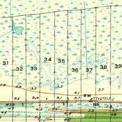 United States Geological Survey Peveto Beach, LA (1935, 31680-Scale) digital map