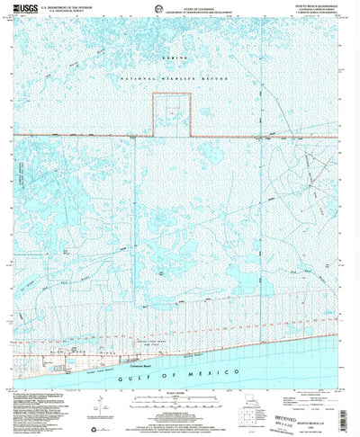 United States Geological Survey Peveto Beach, LA (1998, 24000-Scale) digital map