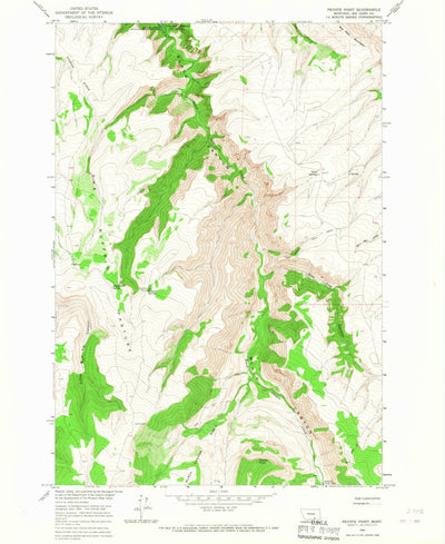 United States Geological Survey Peyote Point, MT (1964, 24000-Scale) digital map