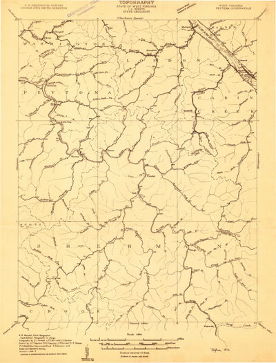 United States Geological Survey Peytona, WV (1909, 48000-Scale) digital map