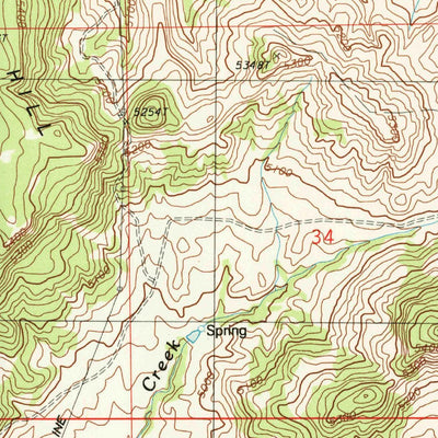 United States Geological Survey Pfeiffer Hill, WY (1984, 24000-Scale) digital map