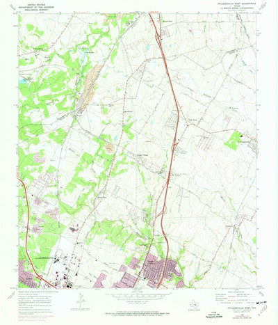 United States Geological Survey Pflugerville West, TX (1968, 24000-Scale) digital map