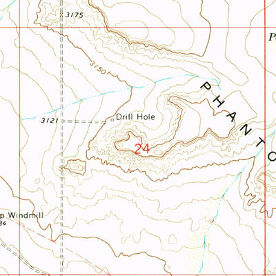 United States Geological Survey Phantom Banks, NM-TX (1968, 24000-Scale) digital map