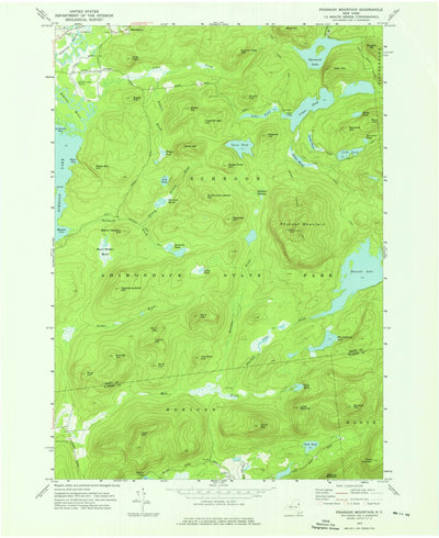 United States Geological Survey Pharaoh Mountain, NY (1973, 24000-Scale) digital map