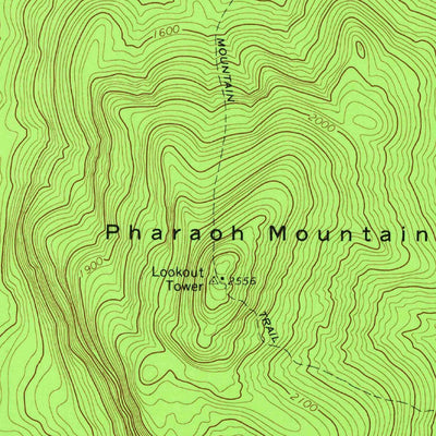 United States Geological Survey Pharaoh Mountain, NY (1973, 24000-Scale) digital map