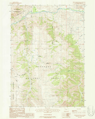 United States Geological Survey Phelps Mountain, WY (1987, 24000-Scale) digital map