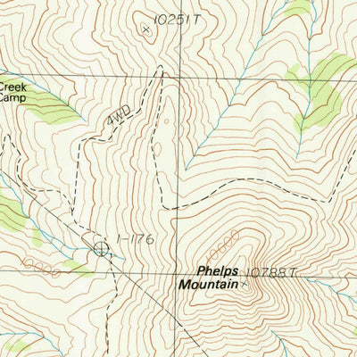 United States Geological Survey Phelps Mountain, WY (1987, 24000-Scale) digital map