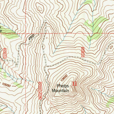 United States Geological Survey Phelps Mountain, WY (1991, 24000-Scale) digital map