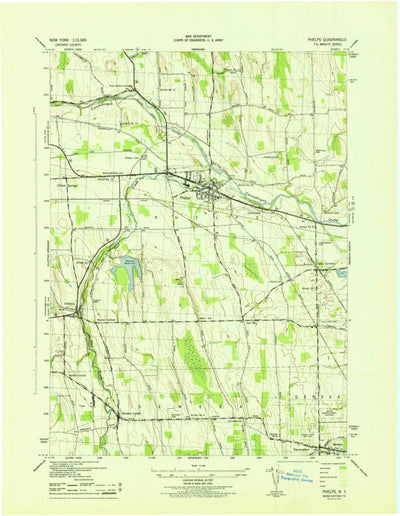 United States Geological Survey Phelps, NY (1943, 31680-Scale) digital map