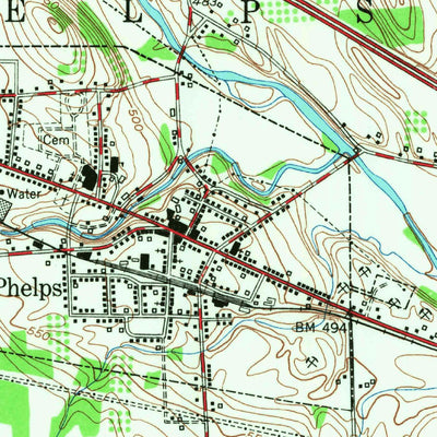 United States Geological Survey Phelps, NY (1953, 24000-Scale) digital map
