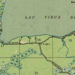 United States Geological Survey Phelps, WI-MI (1938, 48000-Scale) digital map