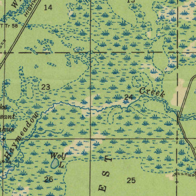 United States Geological Survey Phelps, WI-MI (1938, 48000-Scale) digital map