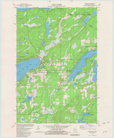 United States Geological Survey Phelps, WI-MI (1981, 24000-Scale) digital map