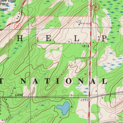 United States Geological Survey Phelps, WI-MI (1981, 24000-Scale) digital map