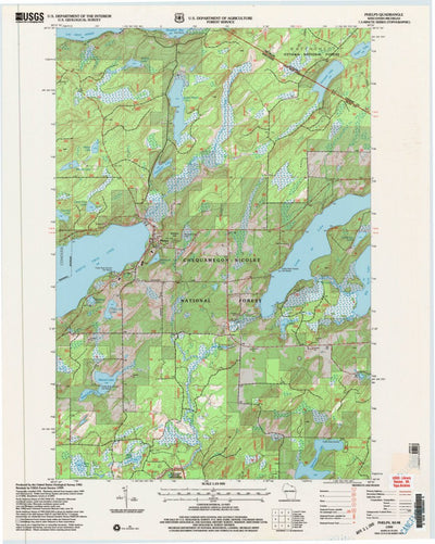 United States Geological Survey Phelps, WI-MI (1999, 24000-Scale) digital map