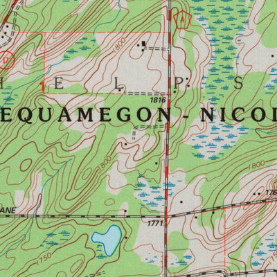 United States Geological Survey Phelps, WI-MI (1999, 24000-Scale) digital map