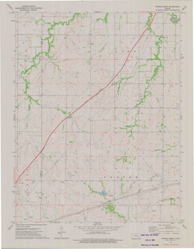 United States Geological Survey Phenis Creek, KS (1973, 24000-Scale) digital map