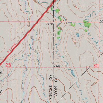 United States Geological Survey Phenis Creek, KS (1973, 24000-Scale) digital map