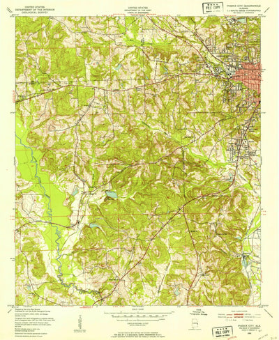 United States Geological Survey Phenix City, AL (1950, 24000-Scale) digital map