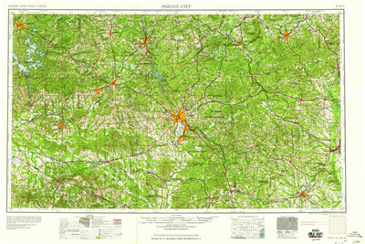 United States Geological Survey Phenix City, AL-GA (1958, 250000-Scale) digital map