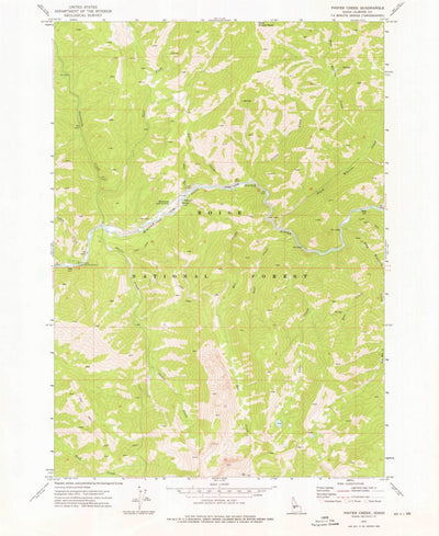 United States Geological Survey Phifer Creek, ID (1972, 24000-Scale) digital map