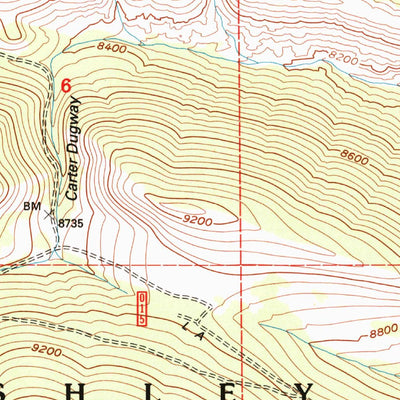 United States Geological Survey Phil Pico Mountain, UT-WY (1996, 24000-Scale) digital map