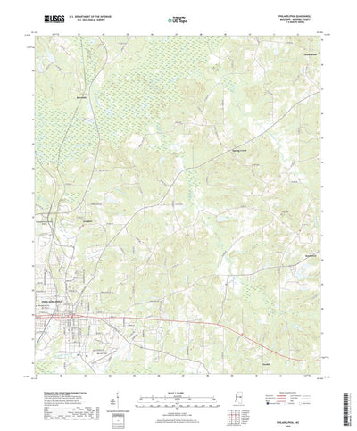 United States Geological Survey Philadelphia, MS (2020, 24000-Scale) digital map