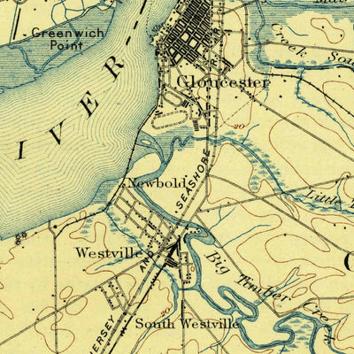 United States Geological Survey Philadelphia, PA-NJ (1898, 62500-Scale) digital map