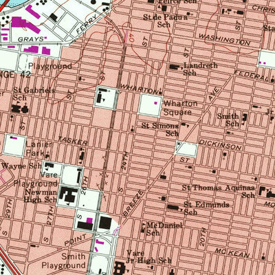 United States Geological Survey Philadelphia, PA-NJ (1967, 24000-Scale) digital map