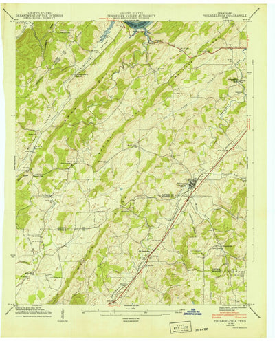 United States Geological Survey Philadelphia, TN (1940, 24000-Scale) digital map