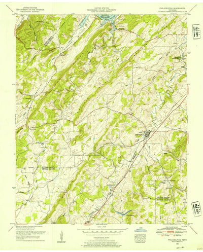 United States Geological Survey Philadelphia, TN (1952, 24000-Scale) digital map