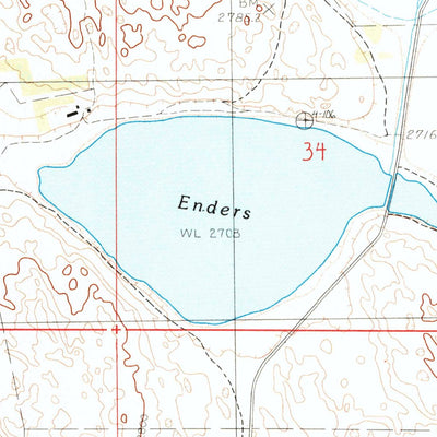 United States Geological Survey Philbrick Lake, NE (1985, 24000-Scale) digital map
