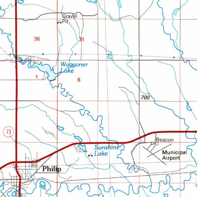 United States Geological Survey Philip, SD (1983, 100000-Scale) digital map